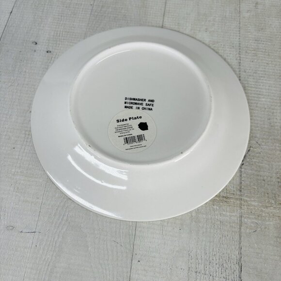 Old East Main WHEN LIFE GIVES YOU LEMONS White Ceramic Salad Plates Set Of 6 NEW - Picture 11 of 16